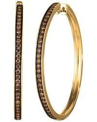 Le Vian - Chocolate Diamonds 14K 1.01 Ct. Tw. Diamond Hoop Earrings - Lyst