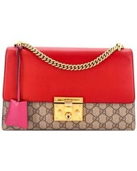 Gucci - Gg Coated Canvas & Leather Padlock Shoulder Bag Medium (Authentic Pre-Loved) - Lyst