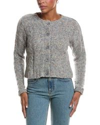 Autumn Cashmere - Confetti Cable Boxy Wool & Alpaca-Blend Cardigan - Lyst