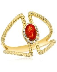 Diana M. Jewels - Fine Jewelry 14k 0.47 Ct. Tw. Diamond & Emerald Half-eternity Ring - Lyst
