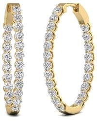 Diana M. Jewels - Diana M. Fine Jewelry 14k 7.00 Ct. Tw. Lab Grown Diamond Hoops - Lyst