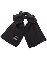 CHANEL - Silk Bow Floral Hair Tie Scrunchie (Authentic Pre-Loved) - Lyst