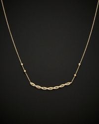 Italian Gold - 14k Twisted Bar Adjustable Necklace - Lyst