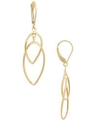 Italian Gold - 10K Twist Graduated Ovals Earrings - Lyst