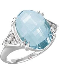 Reiss - 14K 6.85 Ct. Tw. Diamond & Topaz Cocktail Ring - Lyst