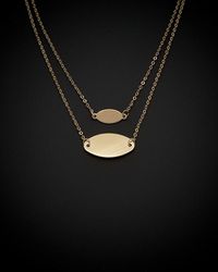 Italian Gold - 14k Graduated Oval Disc Layered Necklace - Lyst