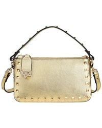 Tiffany & Fred Paris - Metallic Studded Convertible Shoulder Bag - Lyst
