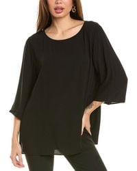 Eileen Fisher - Ballet Neck Silk Top - Lyst