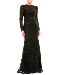 Mac Duggal - Embellished High Neck Long Sleeve Gown - Lyst