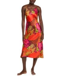 Natori - Harvest Printed Satin Gown - Lyst