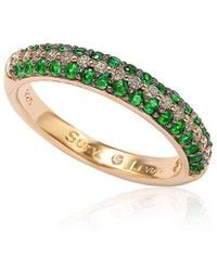 Suzy Levian CZ Jewelry - Suzy Levian Silver Cz Stackable Ring - Lyst