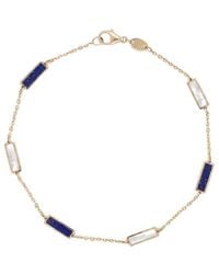 Italian Gold - 14K Lapis Stackable Bracelet - Lyst