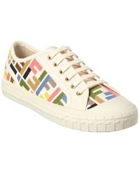Fendi - Domino Ff Canvas Sneaker - Lyst