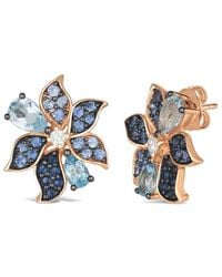 Le Vian - Ocean Blue Topaztm 14k Rose Gold 2.13 Ct. Tw. Diamond & Blue Topaz Drop Earrings - Lyst