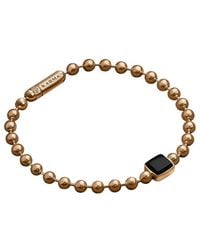 Karma and Luck - 18K Plated Onyx Magnetic Bracelet - Lyst
