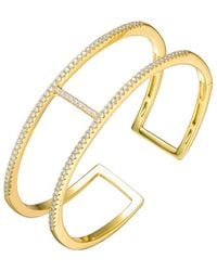 Genevive Jewelry - 14k Over Silver Cz Bangle Bracelet - Lyst