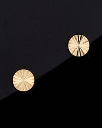 Italian Gold - 14k Diamond Disc Studs - Lyst