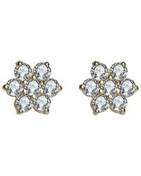 Genevive Jewelry - 14k Over Silver Cz Studs - Lyst