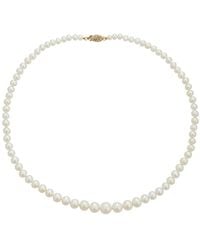 Belpearl - 14k 9.5-5mm Pearl Necklace - Lyst
