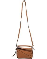 Loewe - Brown Leather Puzzle Mini Bag (authentic Pre-loved) - Lyst
