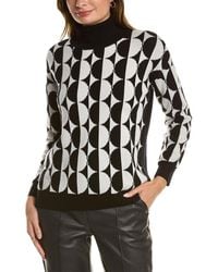 Kier + J - Kier + J Printed Turtleneck Wool & Cashmere-blend Sweater - Lyst