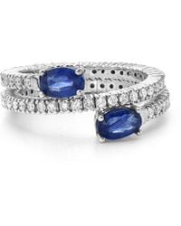 Forever Creations USA Inc. - Forever Creations 14k 2.40 Ct. Tw. Diamond & Sapphire Flexible Wrap Ring - Lyst