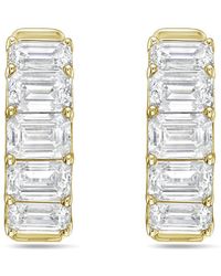 Diana M. Jewels - Diana M. 14K 3.00 Ct. Tw. Lab-Grown Diamond Huggie Earrings - Lyst