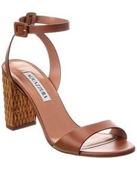 Aquazzura - Sunseeker 85 Leather Sandal - Lyst