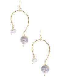 Saachi - Pearl Uneven Drop Earrings - Lyst