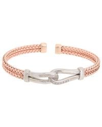 Meshmerise - 18k Rose Gold Vermeil 0.1 Ct. Tw. Diamond Mesh Bangle Bracelet - Lyst
