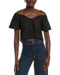Ganni - Broderie Anglaise Top - Lyst