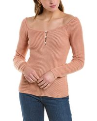 BCBGMAXAZRIA - Wool-blend Sweater Top - Lyst