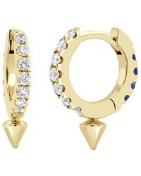 Sabrina Designs - 14k 0.24 Ct. Tw. Diamond & Sapphire Huggie Earrings - Lyst