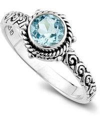 Samuel B. - Silver 1.00 Ct. Tw. Blue Topaz Ring - Lyst