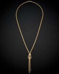 Italian Gold - 18k Buckle Lariat Necklace - Lyst