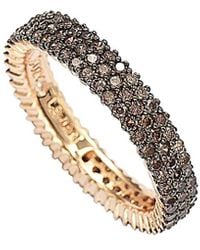 Suzy Levian CZ Jewelry - Suzy Levian Rose Plated Cz Eternity Ring - Lyst
