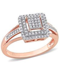 Rina Limor - 10k Rose Gold 0.25 Ct. Tw. Diamond Split Shank Ring - Lyst