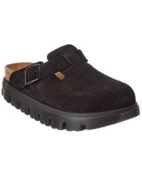 Birkenstock - Papillio By Boston Chunky Narrow Suede Clog - Lyst