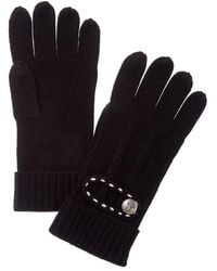Forte - Cashmere Button Cuff Cashmere Gloves - Lyst