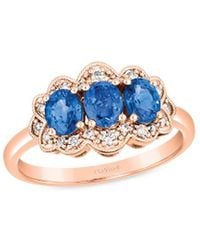 Le Vian - Blueberry Sapphire 14K Rose 1.36 Ct. Tw. Diamond & Sapphire Ring - Lyst