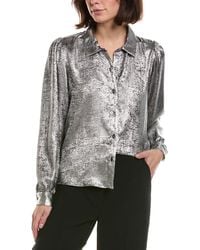 FRAME - Frame The Shiny Staple Blouse - Lyst