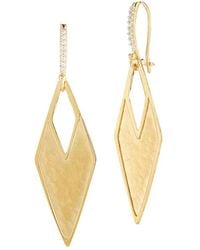 Reiss - 14k 0.10 Ct. Tw. Diamond Earrings - Lyst