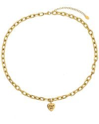 Eye Candy LA - The Luxe Collection Titanium I Love You Pendant Necklace - Lyst