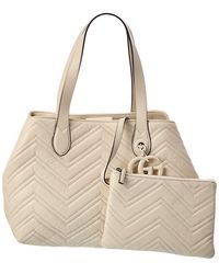 Gucci - Gg Marmont Medium Leather Tote - Lyst