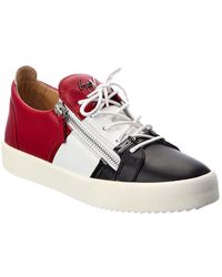 Giuseppe Zanotti May London Leather Sneaker - Red