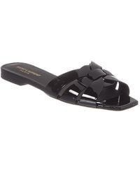 Saint Laurent - Tribute Patent Sandal - Lyst