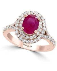 Effy Fine Jewelry - 14K Rose 2.19 Ct. Tw. Diamond & Ruby Ring - Lyst