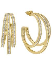 Eye Candy LA - Olivia Cz Hoop Earrings - Lyst