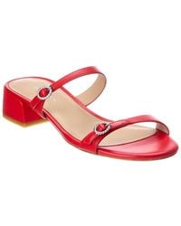 Stuart Weitzman - Ginger Xtal Block 35 Leather Sandal - Lyst