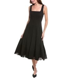 Aidan Mattox - Bonded Crepe Midi Dress - Lyst